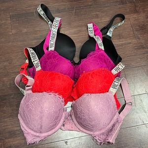 Very sexy push up rhinestone straps bras
